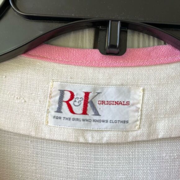 Vintage 1950s R&K Originals Rose Embroidered Dress – Union, Belted, M - Picture 6 of 16